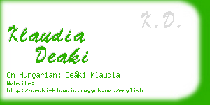klaudia deaki business card